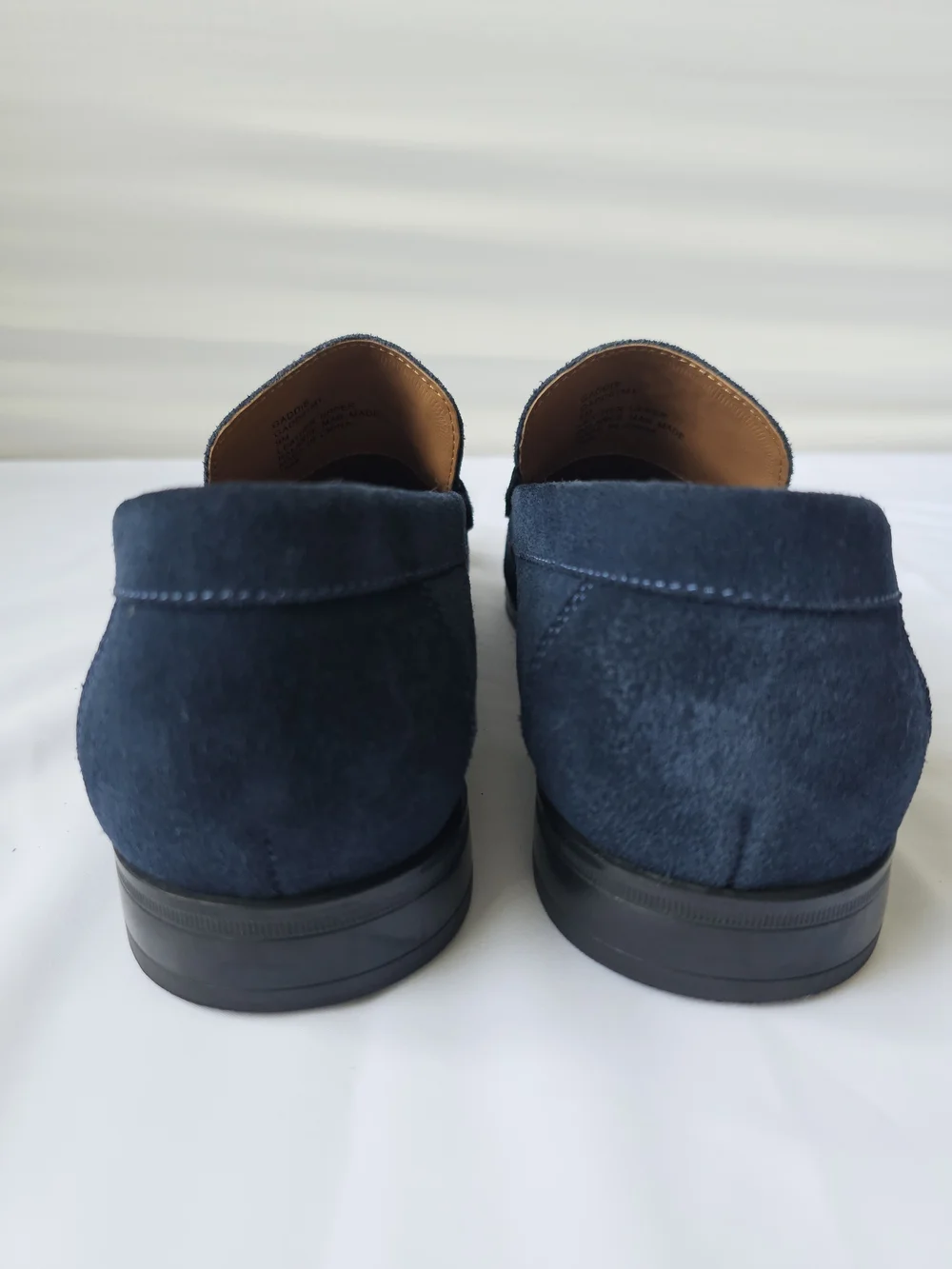 Steve Madden Navy Suede Bit Loafers with Brass Hardware